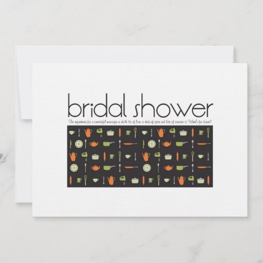 Invitation de douche nuptiale (Devant)