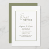 Invitation de douche nuptiale (Devant / Derrière)