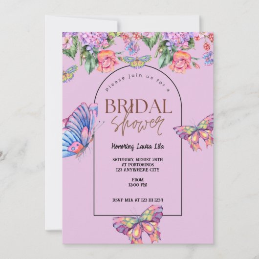 Invitation de douche nuptiale (Devant)