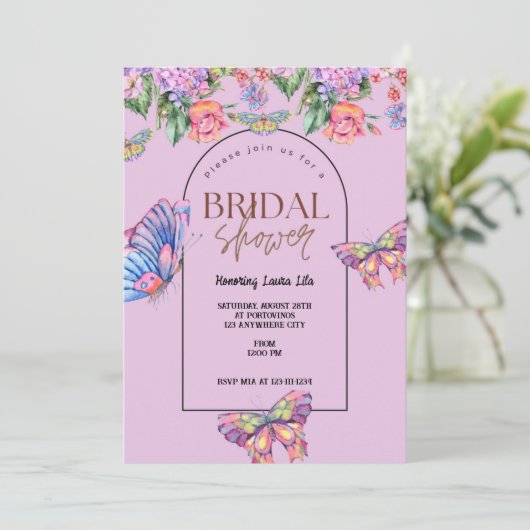 Invitation de douche nuptiale (Debout devant)