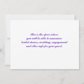 Invitation de douche nuptiale (Dos)