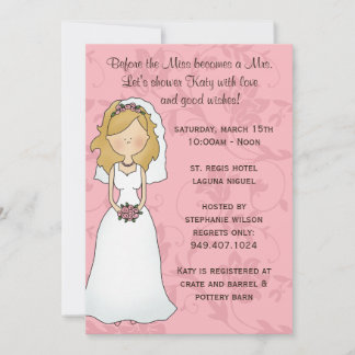 Invitation de douche nuptiale