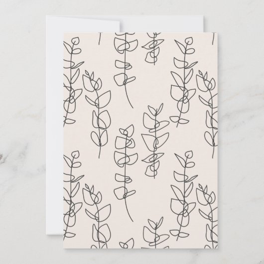 Invitation de douche nuptiale à arc floral chic mo (Dos)