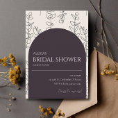 Invitation de douche nuptiale à arc floral chic mo