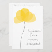 Invitation de douche nuptiale à fleur simple (Devant / Derrière)