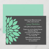 Invitation de douche nuptiale à fleurs modernes (Devant / Derrière)