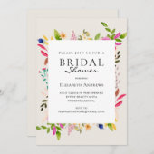 Invitation de douche nuptiale à fleurs modernes (Devant / Derrière)