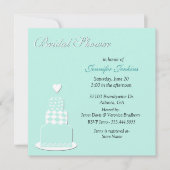 Invitation de douche nuptiale à gâteau Mariage Aqu (Devant)