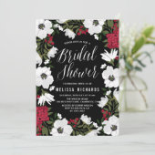 Invitation de douche nuptiale à l'anémone rouge (Debout devant)