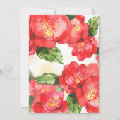 Invitation de douche nuptiale à l'aquarelle rouge (Dos)