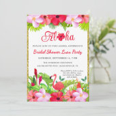 Invitation de douche nuptiale Aloha Tropical Luau (Debout devant)