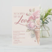 Invitation de douche nuptiale Amoureuse, Blush (Debout devant)