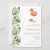 Invitation de douche nuptiale Aperol Spritz Orange (Devant)