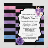 Invitation de douche nuptiale aquarelle (Devant / Derrière)