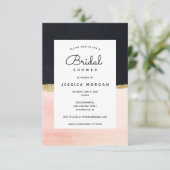 Invitation de douche nuptiale aquarelle moderne ro (Debout devant)