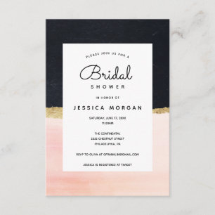 Invitation de douche nuptiale aquarelle moderne ro