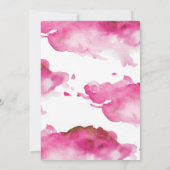 Invitation de douche nuptiale | Aquarelle rose (Dos)
