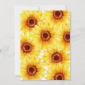 Invitation de douche nuptiale Aquarelle Tournesol (Dos)