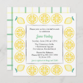 Invitation de douche nuptiale avec accent vert (Devant / Derrière)