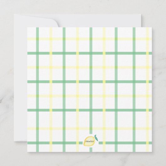 Invitation de douche nuptiale avec accent vert (Dos)