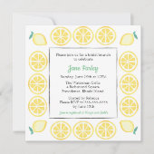 Invitation de douche nuptiale avec accent vert (Devant)