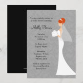 Invitation de douche nuptiale avec enveloppes corr (Devant / Derrière)