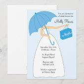 Invitation de douche nuptiale avec enveloppes corr (Devant / Derrière)