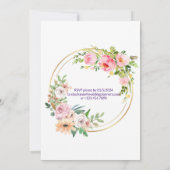 Invitation de douche nuptiale avec texte modifiabl (Dos)