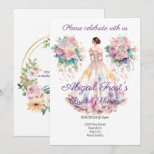 Invitation de douche nuptiale avec texte modifiabl (Devant / Derrière)