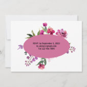 Invitation de douche nuptiale avec texte modifiabl (Dos)