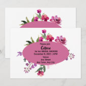 Invitation de douche nuptiale avec texte modifiabl (Devant / Derrière)