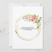 Invitation de douche nuptiale avec texte modifiabl (Dos)