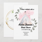 Invitation de douche nuptiale avec texte modifiabl (Devant / Derrière)