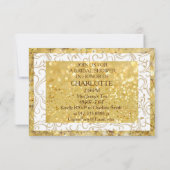 Invitation de douche nuptiale blanche dorée person (Dos)