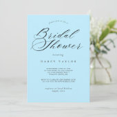 Invitation de douche nuptiale bleu clair (Debout devant)