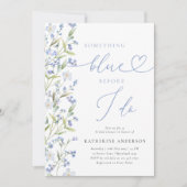 Invitation de douche nuptiale bleu Dusty (Devant)