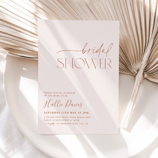 Invitation de douche nuptiale Boho minimale Neutre