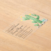 Invitation de douche nuptiale Cactus en ivoire (Poser)