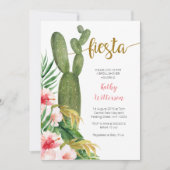 Invitation de douche nuptiale Cactus rose Succulen (Devant)