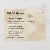Invitation de douche nuptiale chat Aquarelle Brown (Dos)