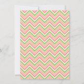 Invitation de douche nuptiale Chevron Rose blanc v (Dos)