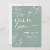 Invitation de douche nuptiale Chute d'amour (Devant)