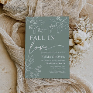 Invitation de douche nuptiale Chute d'amour