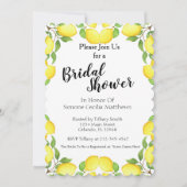 Invitation de douche nuptiale citron aquarelle (Devant)