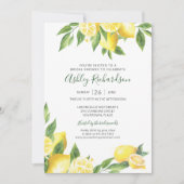 Invitation de douche nuptiale citron aquarelle (Devant)