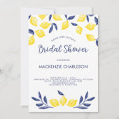 Invitation de douche nuptiale citron aquarelle (Devant)