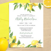 Invitation de douche nuptiale citron aquarelle