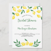 Invitation de douche nuptiale citron aquarelle (Devant)