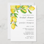 Invitation de douche nuptiale citron aquarelle (Devant)