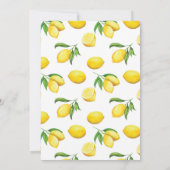 Invitation de douche nuptiale citron aquarelle (Dos)